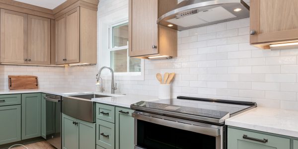 Kitchen Remodel Lighted Power Strips Under Wall Cabinets