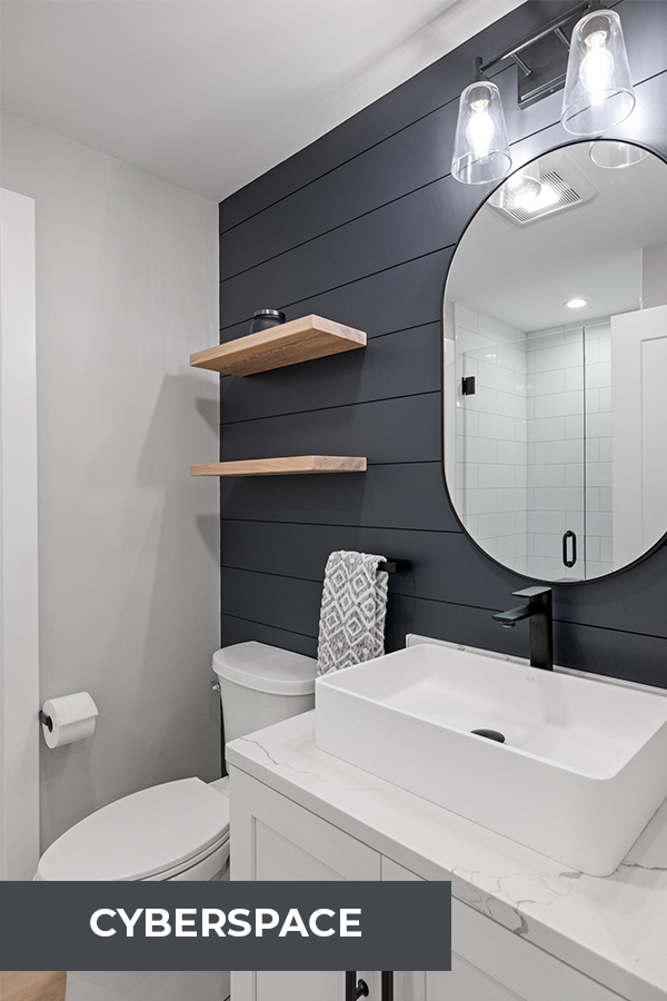 Scandinavian Modern Design Bathroom Cyberspace Paint Color