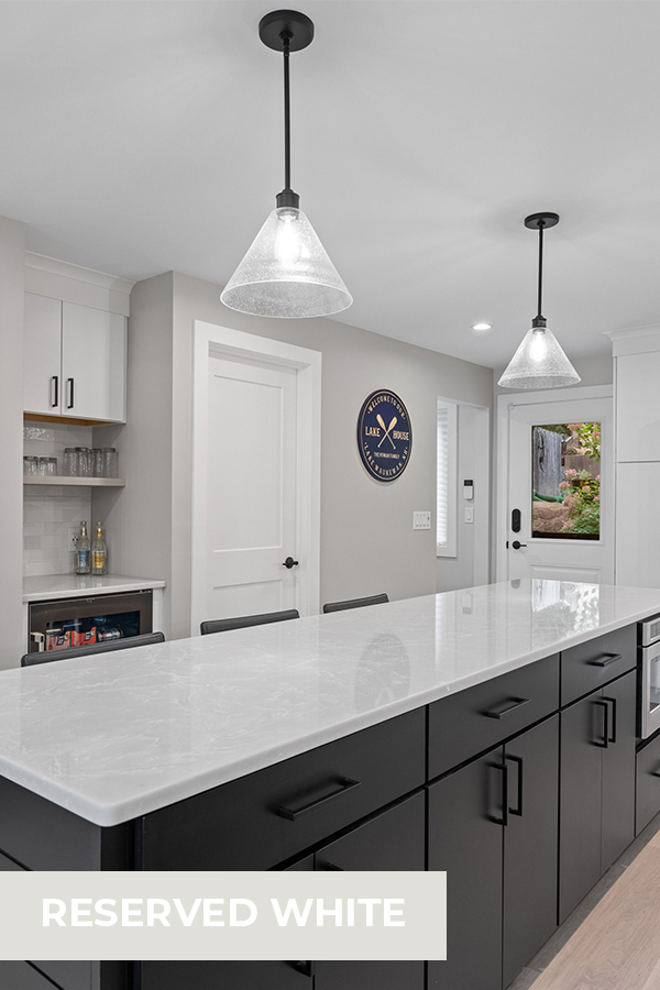 Sherwin Williams Reserved White Kitchen Remodel